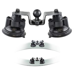 Dual Articulating Suction Cup Base with 1" Ball